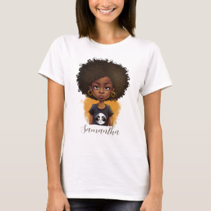 T-shirt Simple femme afro
