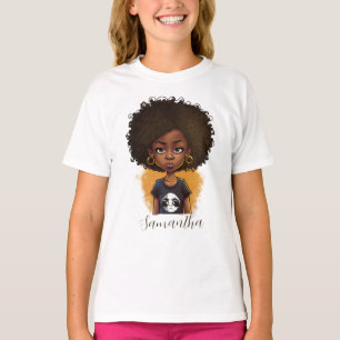 T-shirt Simple femme afro