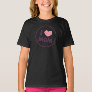 T-shirt Simple j'aime la fête des mères de maman Chemise