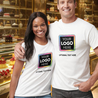 T-Shirt simple logo avec texte / slogan facultatif