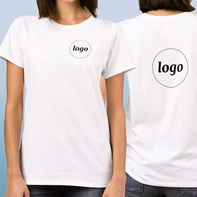 T-shirt Simple Logo Crest and Back Promotional Business (Simple logo crest and back print business branding promotional t-shirt)