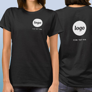 T-shirt Simple Logo et Texte Entreprise Crête et Dos