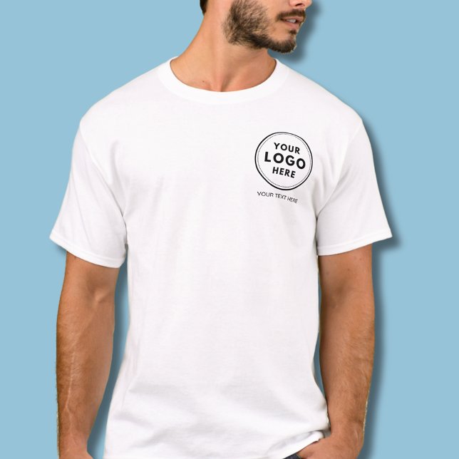 T-shirt Simple Logo Professionnel d'affaires (Simple Logo and Text Business T-Shirt)