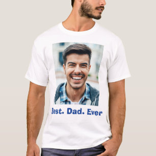 T-shirt Simple ‘Meilleur Papa du Monde’ Photo de Famille