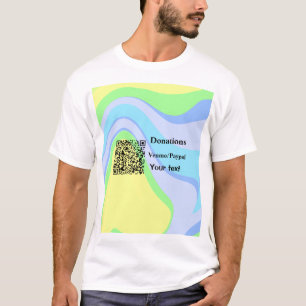 T-shirt Simple minimum ajouter des dons de code-barres ven