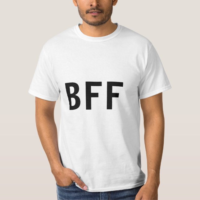 T-shirt Simple minimum BFF meilleur amis famille nom perso (Devant)