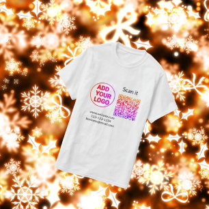 T-shirt Simple minimum q r code ajouter logo code d'analys