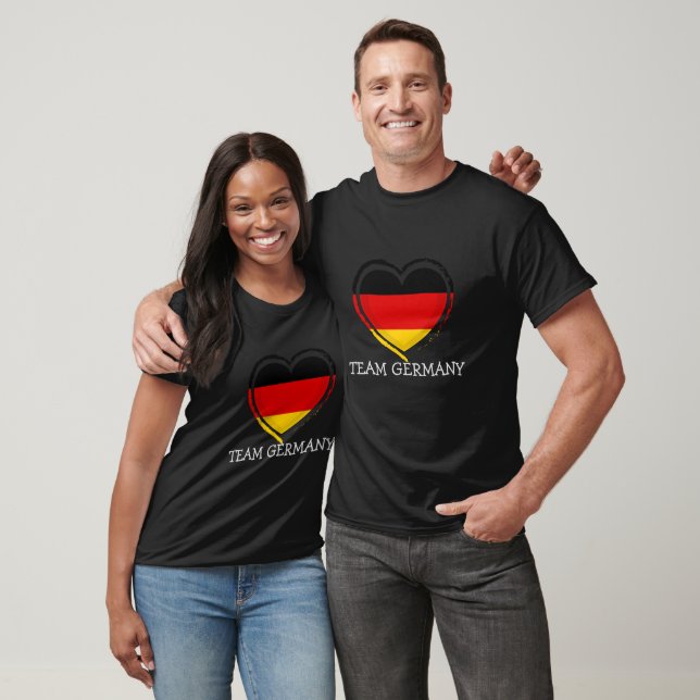 T-shirt Simple moderne ALLEMAGNE Fan ALLEMAND Drapeau nom  (Unisexe)