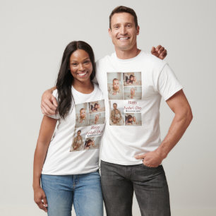 T-shirt Simple moderne Fête des pères photo collage famill