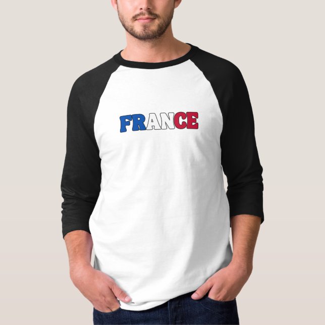 T-shirt Simple moderne France National Drapeau (Devant)