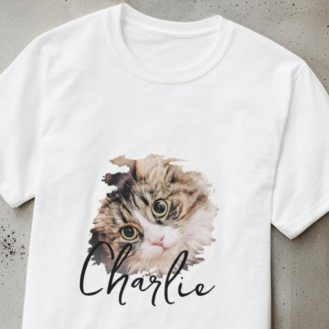 T-shirt Simple Moderne Grunge Insigne personnalisé Animaux (Créateur téléchargé)