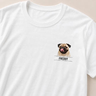 T-shirt Simple Moderne Photo de Compagnon & Nom