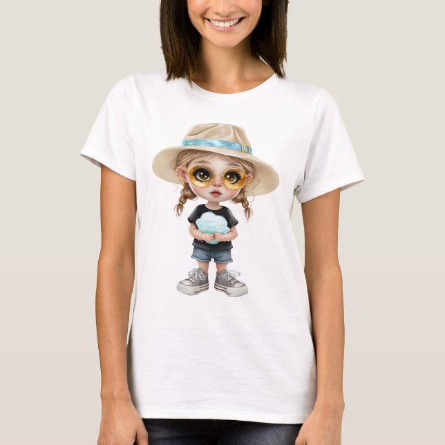 T-shirt Simple Moderne : Stylish Girl (Devant)