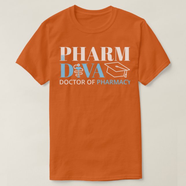 T-SHIRT SIMPLE PHARMDIVA PHARMACIE DOCTEURS DIPLÔME (Design devant)