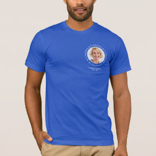 T-shirt Simple Photo Funérailles Personnalisées En Mémo