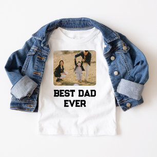 T-shirt Simple photo Meilleur papa jamais cadeau fête des 