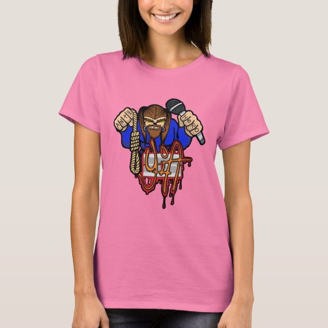 T-shirt simple pour dames (Devant)