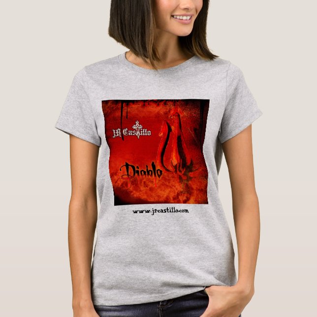 T-shirt simple pour dames - Customisé (Devant)