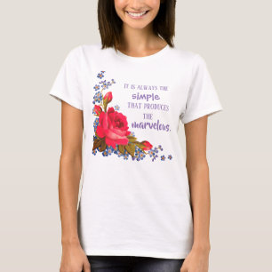 T-shirt simple pour femmes Roses