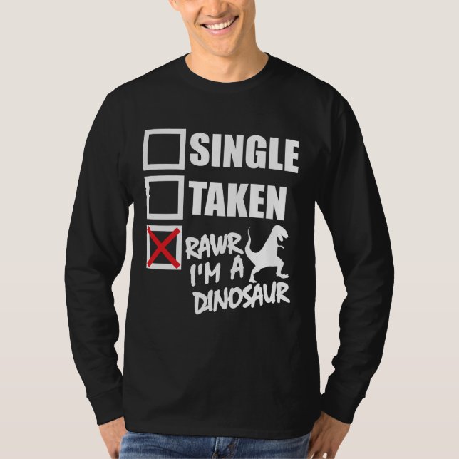 T-shirt Simple. Pris. RAWR je suis un dinosaure (Devant)