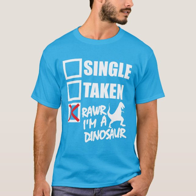T-shirt Simple. Pris. RAWR Je suis un dinosaure (Devant)