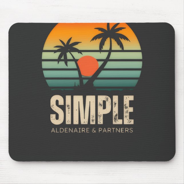 T-shirt Simple Sunset - Tropical vibes design Mousepad (Vorne)