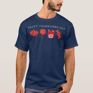 T-shirt simple valentines chemise bonbon 1303