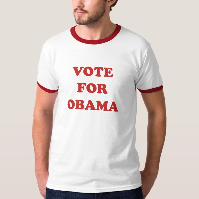 T-shirt Simple-Vote pour Obama (Devant)