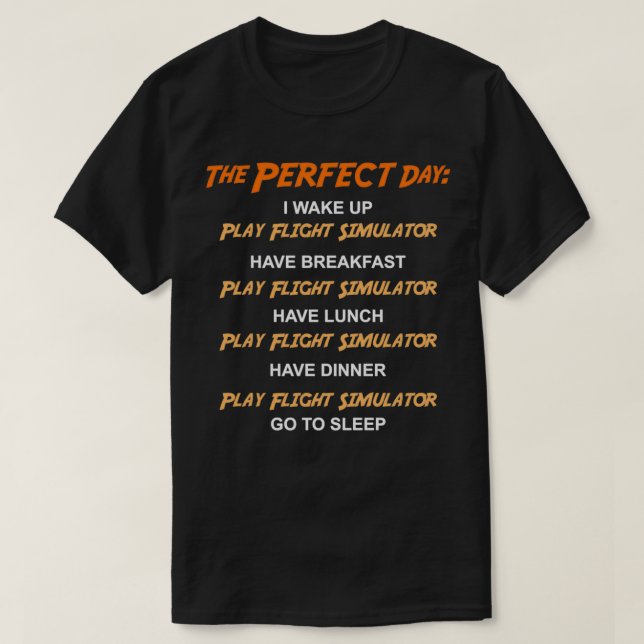 T-shirt simulateur de vol (Design devant)