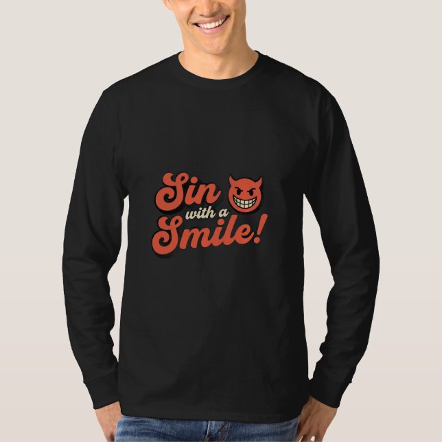 T-shirt Sin with a Smile! (Devant)