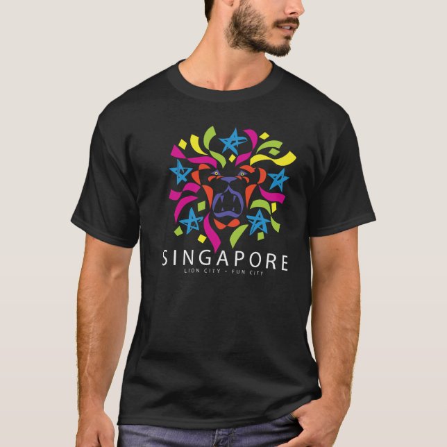 T-shirt SINGAPOUR Lion City (Devant)