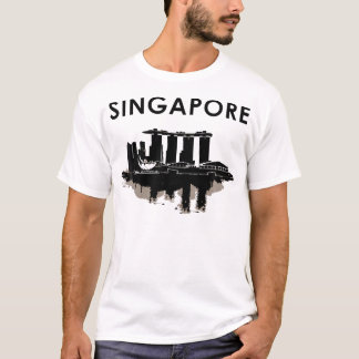 T-shirt Singapour Skyline Vintage Singapour