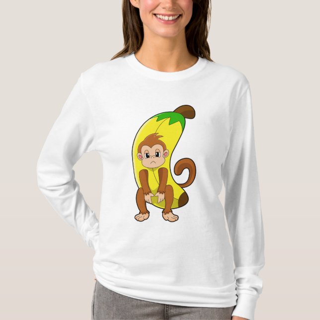 T-shirt Singe à la banane (Devant)