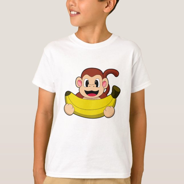 T-shirt Singe à la banane (Devant)