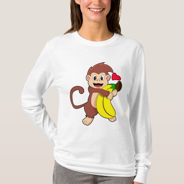 T-shirt Singe à la banane (Devant)