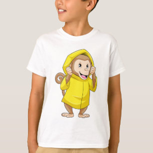 T-shirt Singe à la pluie avec Raincoat