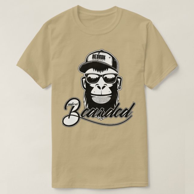 T-shirt Singe adulte porteur de Naturel 1 (Design devant)