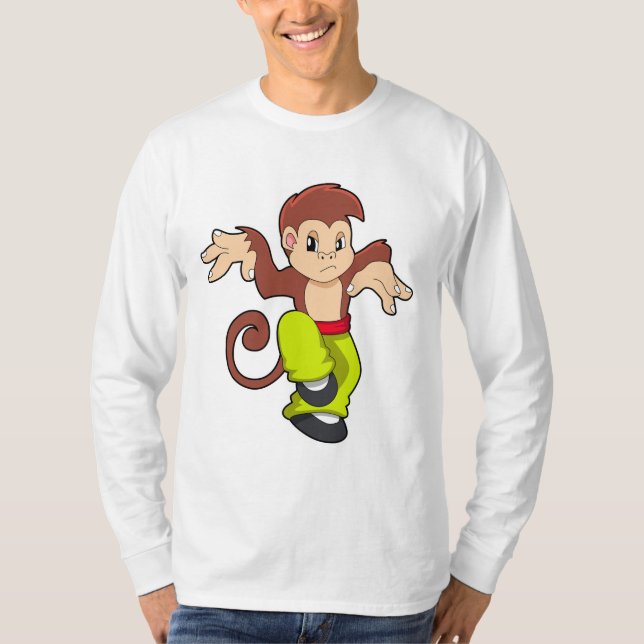 T-shirt Singe aux arts martiaux Kungfu (Devant)