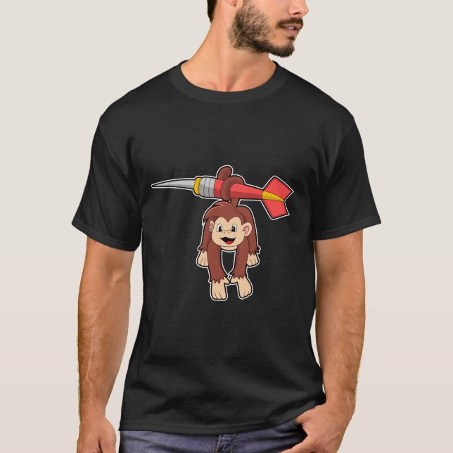 T-shirt Singe aux fléchettes avec Dart (Devant)