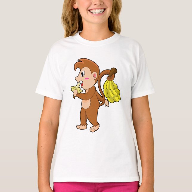T-shirt Singe avec bananes (Devant)