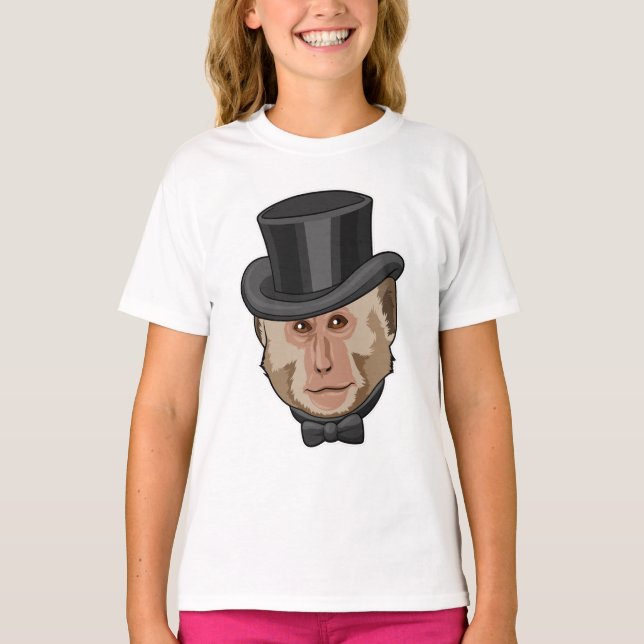 T-shirt Singe avec Cylindre (Devant)