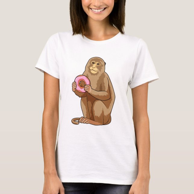 T-shirt Singe avec Donut (Devant)