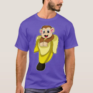 T-shirt Singe avec écorce de banane