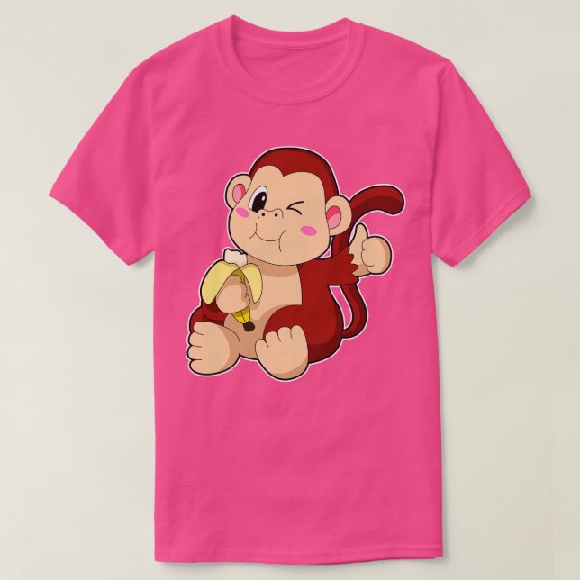 T-shirt Singe bébé avec banane (Design devant)