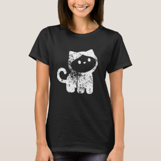 T-shirt Singe branlant dans un costume de chat minimal