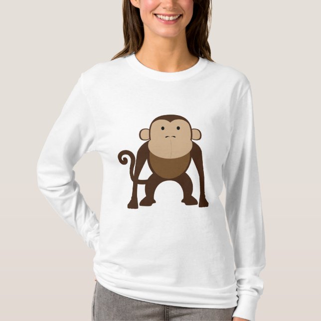 T-shirt Singe Brown mignon (Devant)