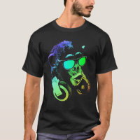 Singe Chimpanzé Avec Lunettes De Soleil Et Casque