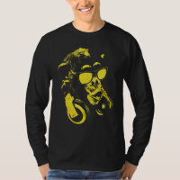 Singe Chimpanzé Avec Lunettes De Soleil Et Écouteu