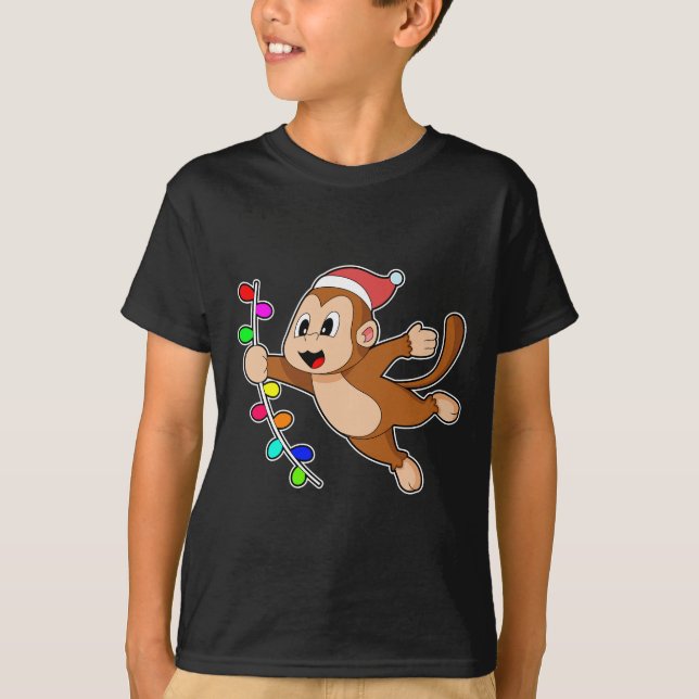 T-shirt Singe Christmas Liana (Devant)
