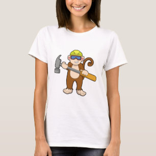 T-shirt Singe comme artisan avec marteau